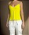 Blusa Cris Barros Amarela Crepe - Imagem 1
