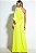 Vestido Longo Um Ombro Ave Rara Amarelo Lima Crepe de Seda - Imagem 4