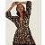 Vestido Shoulder Curto Animal Print Fios Lurex - Imagem 3