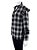 Blusa Manga Longa Mixed Preto e Branco Xadrez Algodão - Imagem 2