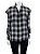 Blusa Manga Longa Mixed Preto e Branco Xadrez Algodão - Imagem 1