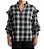 Blusa Manga Longa Mixed Preto e Branco Xadrez Algodão - Imagem 5