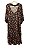 Vestido Shoulder Preto Estampa - Imagem 1