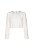 Blusa Cropped Manga Longa NV Branca Brilho - Imagem 3