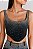 Cropped NV Modelo Laiz Preto Brilhos - Imagem 2