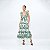 Vestido Bhava Longo Branco Bordado Verde - Imagem 2