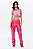 Calça NV Couro Modelo Lana Cargo Rosa Pink - Imagem 1