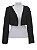 Blazer Cropped Daslu Preto - Imagem 1