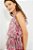 Vestido Ateen Roxo e Rosa Estampa Flores Fios Dourados - Imagem 2