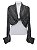 Blusa Cropped Zara Preto e Prata Brilho - Imagem 1