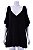 Blusa Cris Barros Preta Lisa - Imagem 1