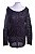 Blusa Costume Preta Paetês - Imagem 1