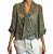 Blusa Zara Verde Estampa Flores - Imagem 1