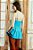 Blusa Andrea Marques Azul Turquesa - Imagem 3
