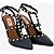 Scarpin Valentino Modelo Rockstud Couro Marinho e Studs Dourados - Imagem 1