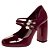 Sapato Miu Miu Vinho Salto Bloco Verniz - Imagem 4