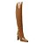 Bota Max Mara Modelo Over Knee Croco Caramelo - Imagem 3