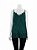 Blusa Animale Verde Renda Alça Corrente - Imagem 1