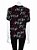 Blusa Mixed Decote Canoa Manga Curta Seda Estampa Love Amour - Imagem 4