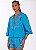 Blusa Bobô Modelo Londres Azul Bordada - Imagem 1