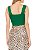 Cropped Animale Tricot Verde Escuro - Imagem 3