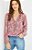 Blusa Ateen Rosa Estampada de Seda - Imagem 1