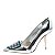 Scarpin Dior Prata com Escudo - Imagem 1