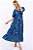 Vestido Farm Azul Estampado Modelo Ciganinha - Imagem 4