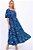 Vestido Farm Azul Estampado Modelo Ciganinha - Imagem 1