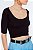 Cropped NV Modelo Natasha Malha Preto - Imagem 2