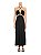 Vestido Dress To Modelo Midi Busto Amarração Linho Preto - Imagem 3