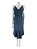 Vestido Cris Barros Azul Botões Laterais - Imagem 1
