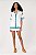 Blusa Cris Barros Linho Bicolor Branca e Azul - Imagem 1