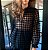 Blusa Zara Manga Longa Estampa Pied Coq Preta - Imagem 3