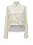Blusa NV Cropped Botões Pérola Manga Longa Alfaiataria Offwhite - Imagem 1
