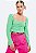 Blusa NV Cropped Modelo Aisha Verde - Imagem 2