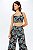 Top NV Preto Estampado Modelo Miranda Floral Liberty - Imagem 1