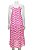 Vestido Ateen Seda Estampa Rosa e Branco - Imagem 2