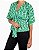 Blusa Adriana Degreas Algodão Estampa Folhas Verde  ⁠ - Imagem 2