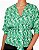 Blusa Adriana Degreas Algodão Estampa Folhas Verde  ⁠ - Imagem 1