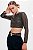 Blusa NV Modelo Micaela Cropped Dourado e Preto Manga Longa - Imagem 3
