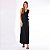 Vestido Ateen Longo Sem Manga Preto Fio Dourado Lurex - Imagem 1