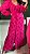 Vestido Cris Barros Longo Rosa Bordado Flores Rosas - Imagem 2