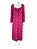 Vestido Cris Barros Longo Rosa Bordado Flores Rosas - Imagem 4