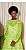 Vestido Andrea Marques Longo Manga Comprida Estampa Verde e Branco Seda - Imagem 1