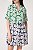 Vestido Cris Barros Modelo Lena Seda Estampa Lola Manjericão (Floral Verde, Azul e Branco) - Imagem 3