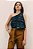 Blusa Andrea Marques Azul Estampada Um Ombro - Imagem 2