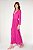 Vestido Cris Barros Modelo Ibri Franjas Rosa Viscose Creponada - Imagem 2