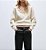 Cropped Zara Offwhite de Tricot com Pérolas na Gola - Imagem 2
