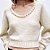 Cropped Zara Offwhite de Tricot com Pérolas na Gola - Imagem 1
